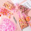 Zonon 100 Pieces Butterflies Cellophane Goody Bags Plastic Candy Treat Bags with 100 Pieces Silver Twist Ties for Butterfly Theme Baby Shower Birthday Party Dessert Decors(Pink) view 3