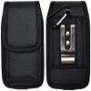 Premium Classic Style Pouch case(Large) with Belt Clip for G6 Mobile CGM Receiver with Protective case (Cover) on (L-Black-V2) view 3