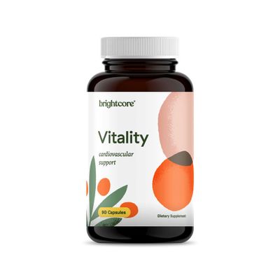Brightcore Nutrition Vitality Capsules, Rich in Magnesium and CoQ10, 90 Capsules