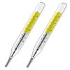 2pcs Glass Thermometers Mercury Free Clinlic Thermometer Traditional Thermometer Dual Scale Mercury Free C&F 2PK view 1