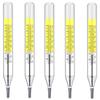 5 pcs Glass Thermometer Mercury Free Clinic Traditional Thermometer Dual Scale C&F 5PK