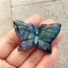 1pc Natural Blue Hand Carved Polished Crystal Stone Labradorite Butterfly for Gift 2inch view 2