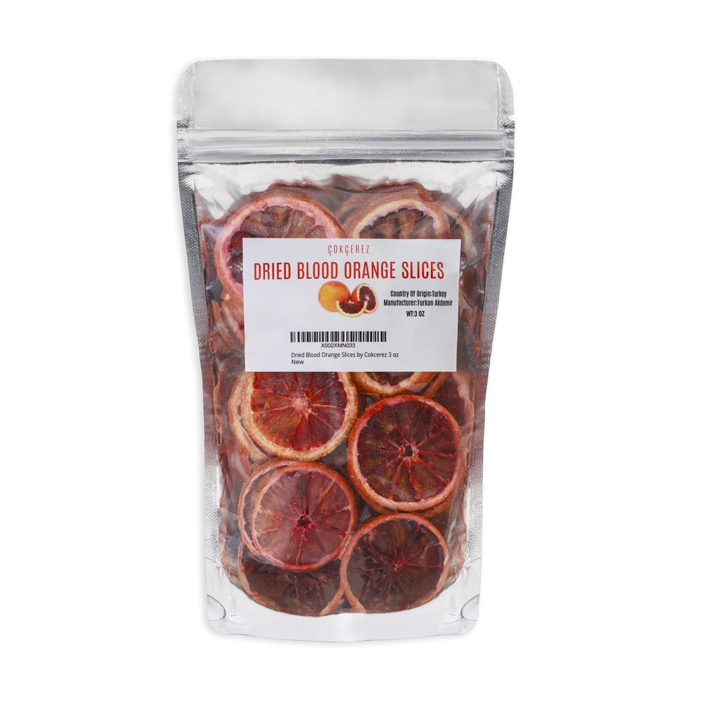 Dehydrated Blood Orange Slices,Dried Blood Orange Slices by cokcerez 3 oz (85 gr)
