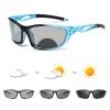 COTIA Men's Outdoor Driving Sports Photochromic Bifocal Reading Glasses Cycling Classic Reader Magnification Presbyopic Eyeglasses (blue, 3.75) view 3