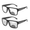 COTIA Transition Photochromic Bifocal Reading Glasses for Mens and Womens,Square Sports Style Glasses Presbyopic Magnification Eyeglasses (black, 1.75) view 1