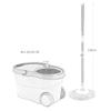 Mop with Bucket, Reusable Washable Replaceable Cloth High Efficiency Spin Dehydration Ergonomics Portable Handle Rotation Mops view 2