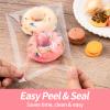 Docvania Clear Resealable Cellophane Bags 6 X 6 Inch Self Sealing Cellophane Bags, 200Pcs Cookie Bag with Seal Packaging Treat Bag for Wrapping Bread, Soaps, Candies and Party Favors view 4