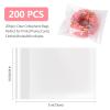 Docvania Clear Resealable Cellophane Bags 4 X 5 Inch Self Sealing Cellophane Bags, 200Pcs Cookie Bag with Seal Packaging Treat Bag for Wrapping Bread, Soaps, Candies and Party Favors view 2