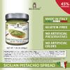 Sicilian Bronte Pistachio Spread - Gluten Free - NO Preservatives - NO Artificial Color - Gourmet Condiments - Net WT 7.05 oz ( 200g ) - Made in Italy ( Sicily - Bronte ) view 3