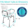 Vive Swivel Shower Chair for Inside Shower - Seat for Elderly, Disabled, Adults, Seniors - 360 Rotating, Narrow & Height Adjustable - Tub Bench Stool for Bathroom Mobility with Removable Back & Arms view 3