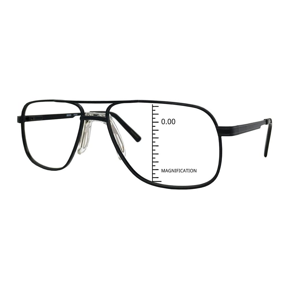 ProEyes 48, 48, Big Men Progressive Blue Light Blocking Readers, 0 Strength on Top Lens (Black, 3.00)