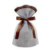 Gift Drawstring Bag with Non-woven Ribbon SS Brown 10 Pieces view 1