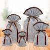 Gift Drawstring Bag with Non-woven Ribbon SS Brown 10 Pieces view 2