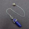 Natural Stone Hexagonal Pendulum Chain Chakra Dowsing Crystal Pendule Pendant Pendulums for-Lapis Lazuli view 1