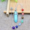 Natural Stone Hexagonal Pendulum Chain Chakra Dowsing Crystal Pendule Pendant Pendulums for-Lapis Lazuli view 4