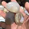 1pc Natural Pink Flower Shape Cherry Blossom Agate Palm Stone for Gift 200g view 3