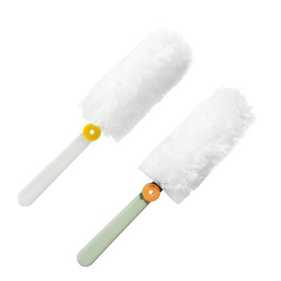 2pcs Household Cleaning Tools Dust Collectors Microfiber Heads Flexible Rotation Dusters for Ceilings Blinds Bookshelves Remarkable Dust Absorption Lightweight Easy to Use