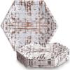 Elegant Disposable Dinnerware - Arctic Collection, Hexagon Dinner Plates, Rose Gold view 1