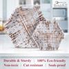 Elegant Disposable Dinnerware - Arctic Collection, Hexagon Dinner Plates, Rose Gold view 4