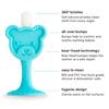 oogiebear Infant-to-Toddler Training Teether Toothbrush - 0-2 Years - 360 Soft Silicone, Promotes Safe Brushing, Baby & Kids Health - Teddy Bear Design Oral Care - 1 Unit view 3