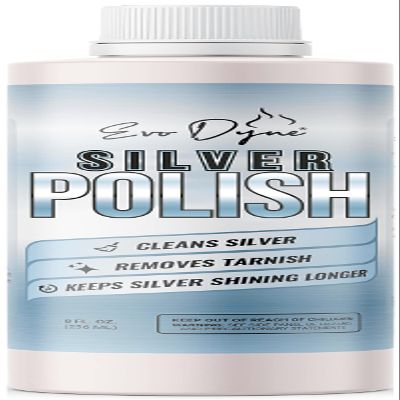 Silver Polish, Silver Cleaner (8-oz Bottle), Made in the USA | Silver Jewelry Cleaner Gently Removes & Prevents Tarnish | Safe to Use on All Silvers by Evo Dyne (Silver Polish)