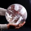 1pc White Smelting Stone Big feng Shui Clear Quartz Crystal Ball for Decoration 200mm view 1