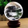 1pc White Smelting Stone Big feng Shui Clear Quartz Crystal Ball for Decoration 200mm view 3