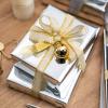 RUSPEPA Silver Metallic Wrapping Paper - Solid Color Paper Perfect for Wedding, Birthday, Christmas, Baby Shower - 17 Inches X 32.8 Feet view 4