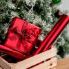 RUSPEPA Red Metallic Wrapping Paper - Christmas Wrapping Paper Perfect for Wedding, Birthday, Christmas, Baby Shower - 17 Inches X 32.8 Feet view 2