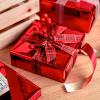 RUSPEPA Red Metallic Wrapping Paper - Christmas Wrapping Paper Perfect for Wedding, Birthday, Christmas, Baby Shower - 17 Inches X 32.8 Feet view 3