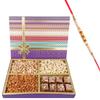 Jaiccha Ghasitaram Rakhi Gifts for Brothers Fruit n Nut Dryfruit Box with Sugarfree Bites 750 GMS with Pearl Rakhi view 1