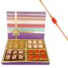 Jaiccha Ghasitaram Rakhi Gifts for Brothers Fruit n Nut Assorted 24 Bites Box with Beads Rakhi view 1