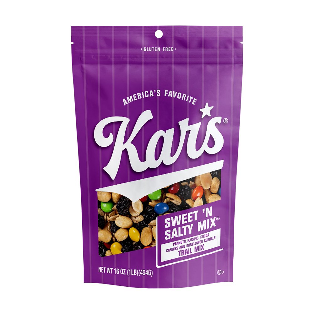 Kars Nuts Sweet N Salty Trail Mix, 16 oz Resealable Pouch (Pack of 6), Gluten-Free Trail Mix Snack