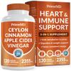 5-in-1 Ceylon Cinnamon Capsules 2355mg - Ceylon Cinnamon and Apple Cider Vinegar with Turmeric, Panax Ginseng, Cinnamon, and Bioperine, 120 ct view 1