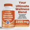 5-in-1 Ceylon Cinnamon Capsules 2355mg - Ceylon Cinnamon and Apple Cider Vinegar with Turmeric, Panax Ginseng, Cinnamon, and Bioperine, 120 ct view 2