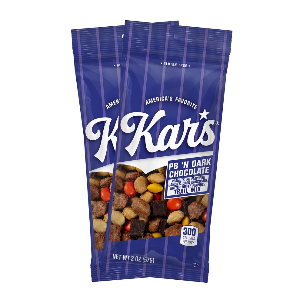 Kars Nuts Peanut Butter N Dark Chocolate Trail Mix, 2 oz Grab & Go Bags, Individual Snack Packs (Pack of 72), Gluten-Free Trail Mix Snacks
