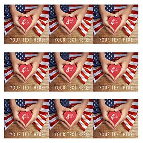 4th of July (Nr5) - Edible Cake Strips - 2.5" x 10.5" Strips (3 pieces/sheet)