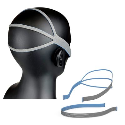 Airfit P10 Strap CPAP Nasal Pillows Replacement Headgear Stability and Comfort Compatible with Airfit P10 Airsense 10 11 Nasal Pillow Mask Blue // Grey (2-Pack)