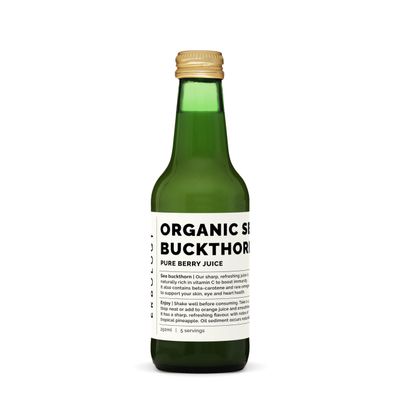 100% Organic Sea Buckthorn Juice 250ml (Box of 6) - Supports Immunity and Boosts Energy - High in Vitamin C, Omega-7 and Beta-carotene - Undiluted - No Added Sugar - Non-GMO - Recyclable Glass Bottle