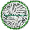 100 dollar bills - Edible Cake Topper - 7.5" round view 1