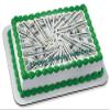 100 dollar bills - Edible Cake Topper - 10" x 16" (1/2 sheet) rectangular view 2