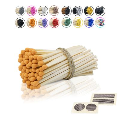 3 Inch Long Wooden Refill Matchsticks with Strike Stickers - Safety Matches Wholesale Bulk Loose by Chandler Studio (Orange, 50 Pieces)