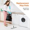 Superio Microfiber Mop Pads, Refill Miracle Mop, Dust Mop Replacement Head 16 Inch Damp Mop Refill for Flat Mop Set, with Velcro-Grey, 2 Pack view 2