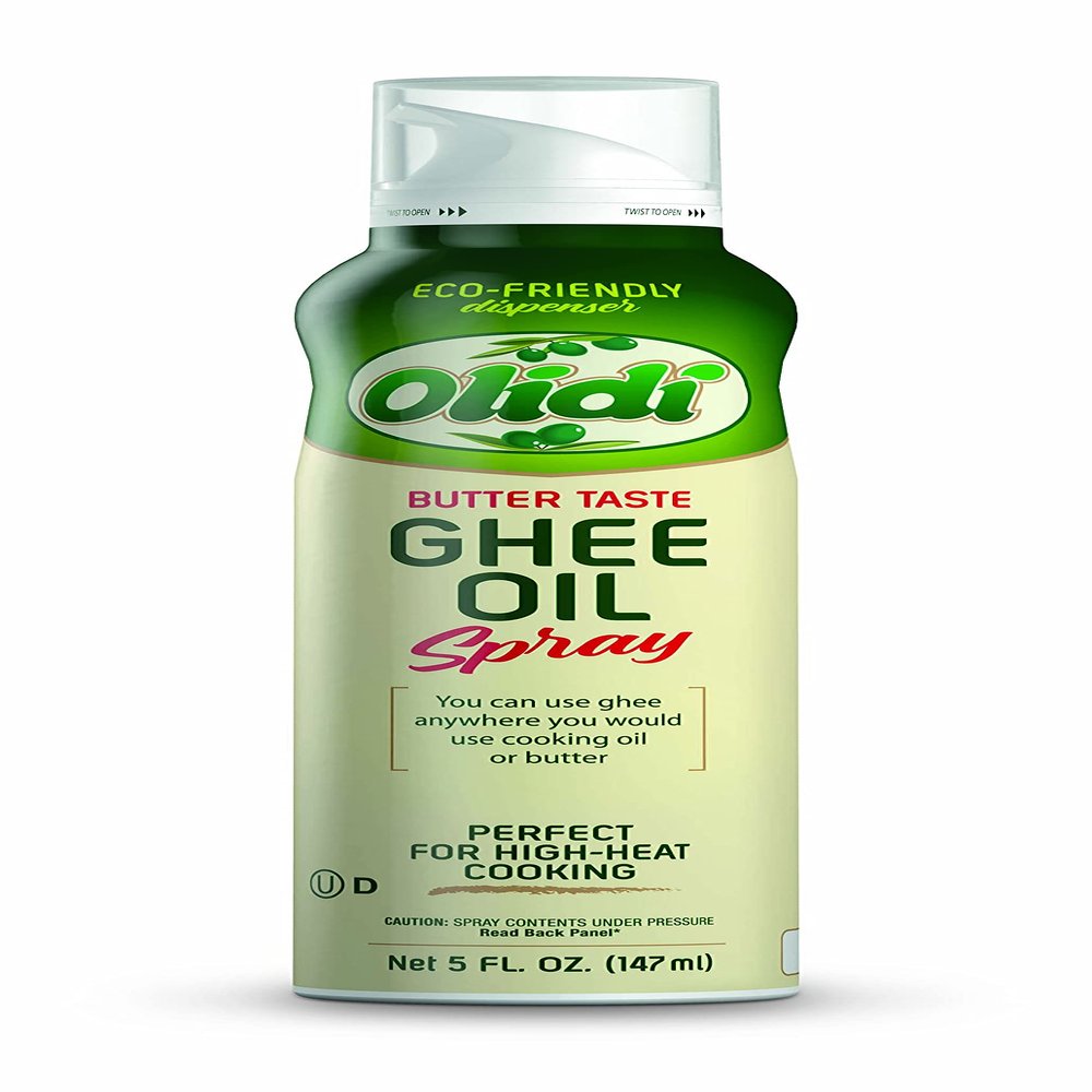 Olidi Ghee Oil 5 oz, 100% Pure Cooking Oil Spray, Omega-3, perfect for Keto snacks, baking, grilling, or cooking, our oil dispenser bottle lets you spray, drip, or stream with no waste (2)
