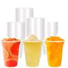 AME D'ESSENCE (50 PC) 16 Ounce Disposable Clear Cup with Straws Plastic Drinking Cups To Go Iced Coffee Crystal PET Cups for Cold Drinks Juice Soda Bubble Boba Tea Smoothie Lemonade Cups view 1