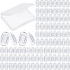 50 Pairs Push in Eyeglass Nose Pads Glasses Nose Pad Soft Silicone Clear Nose Pad Replacement Nose Pads with Glasses Cleaning Cloth and Storage Case view 1