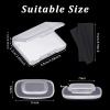 50 Pairs Push in Eyeglass Nose Pads Glasses Nose Pad Soft Silicone Clear Nose Pad Replacement Nose Pads with Glasses Cleaning Cloth and Storage Case view 2