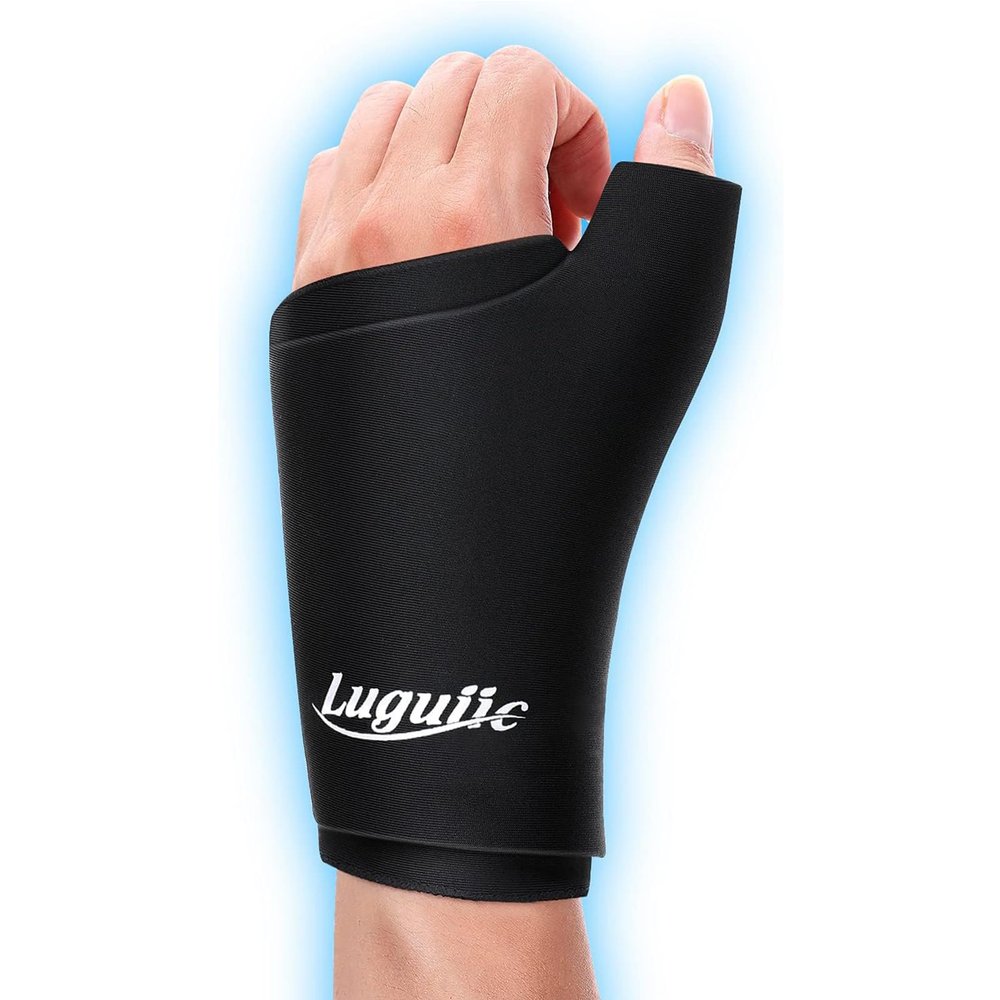 Luguiic Wearable Thumb Wrist Ice Pack-Hot Cold Compress Hand Finger Ice Pack,Reusable for Injuries,Carpal Tunnel,Arthritis,Tendonitis,De Quervain's Tenosynovitis, Swelling & Bruises L