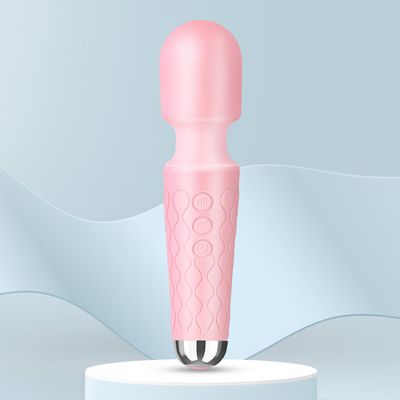 AEVEONE Personal Massager - Handheld Wand Feature, Quiet & Waterproof - 20 Speeds 8 Patterns Cordless Vibrating for Neck, Back Pain, Tension Relief & Sports Recovery - Light Pink