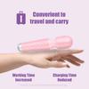 AEVEONE Personal Massager - Handheld Wand Feature, Quiet & Waterproof - 20 Speeds 8 Patterns Cordless Vibrating for Neck, Back Pain, Tension Relief & Sports Recovery - Light Pink view 4